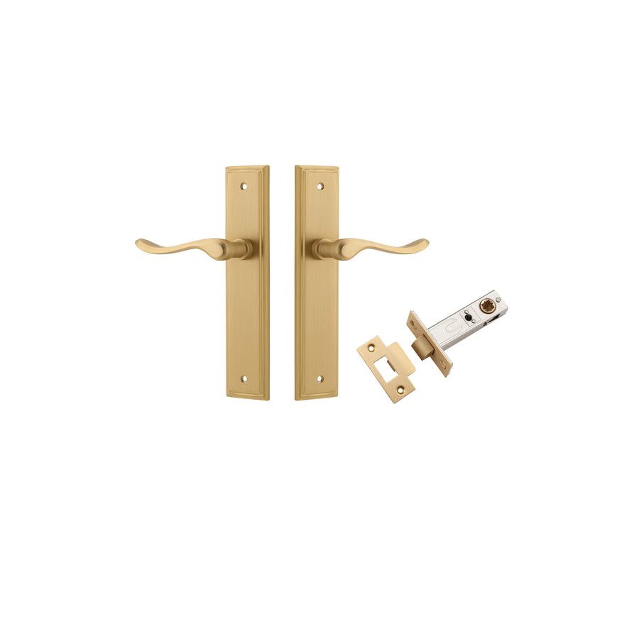 Stirling Lever Stepped Brushed Brass Passage Kit