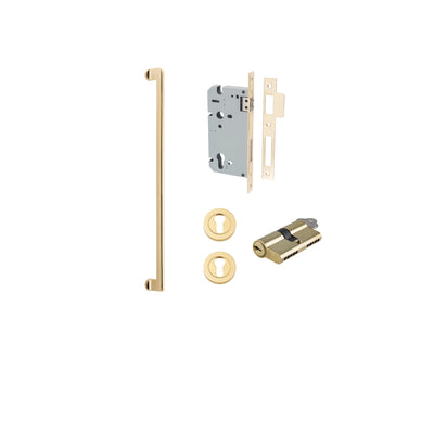 Baltimore Pull Handle Polished Brass 600mm Entrance Kit - Key/Key