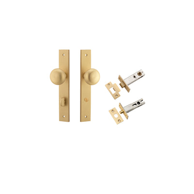 Cambridge Knob Rectangular Brushed Brass Privacy Kit