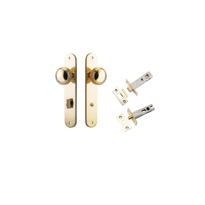 Paddington Knob Oval Polished Brass Privacy Kit