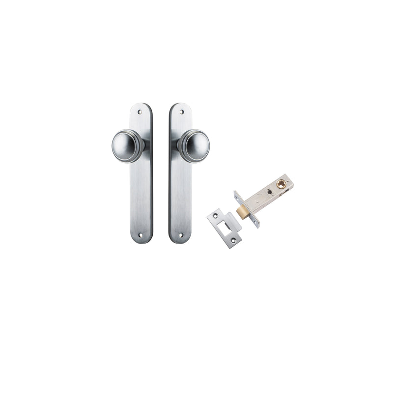 Paddington Knob Oval Brushed Chrome Passage Kit