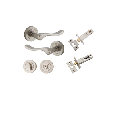 Stirling Lever on Rose Satin Nickel Privacy Kit