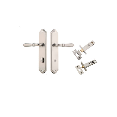 Sarlat Lever Shouldered Satin Nickel Privacy Kit