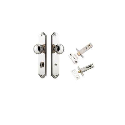 Paddington Knob Shouldered Polished Nickel Privacy Kit