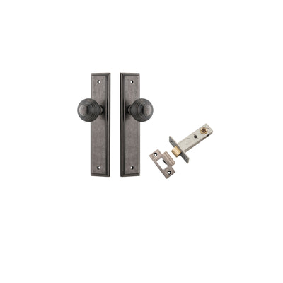 Guildford Knob Stepped Distressed Nickel Passage Kit