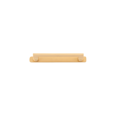 Baltimore Cabinet Pull with Backplate Brushed Brass CTC 160mm