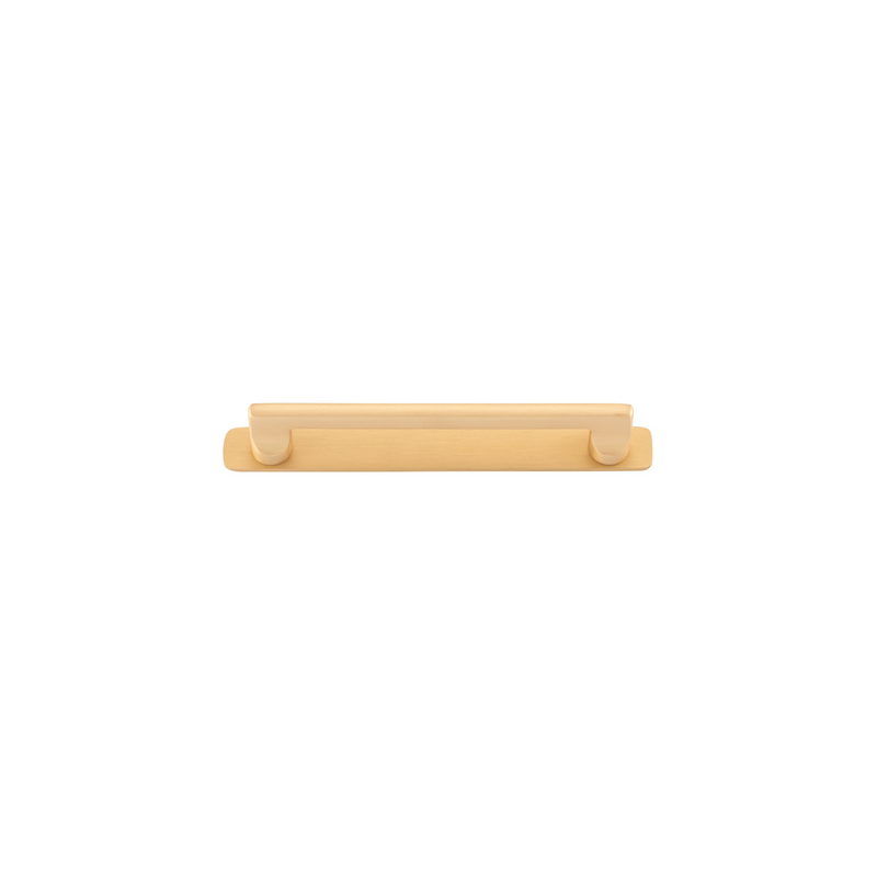 Baltimore Cabinet Pull with Backplate Brushed Brass CTC 160mm