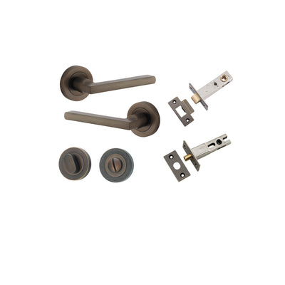 Baltimore Lever on Rose Signature Brass Privacy Kit