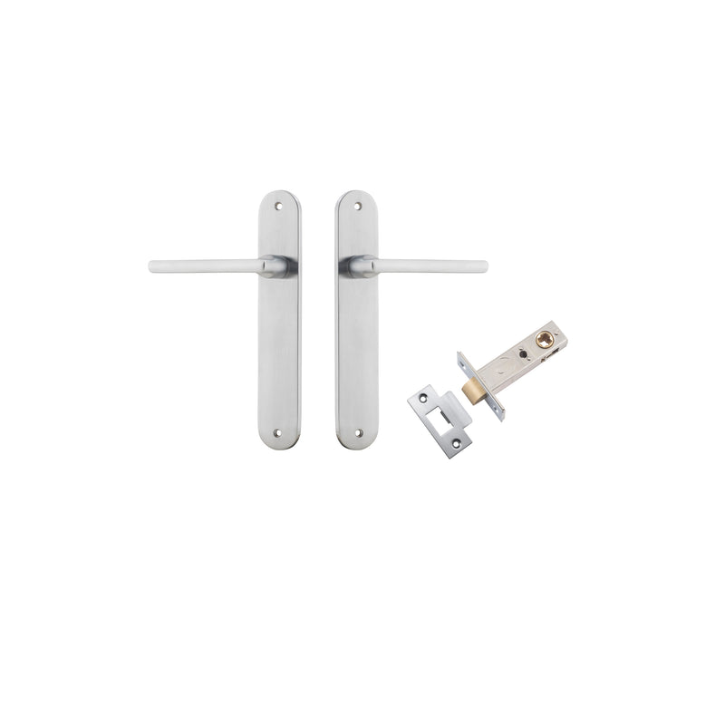 Baltimore Lever Oval Brushed Chrome Passage Kit