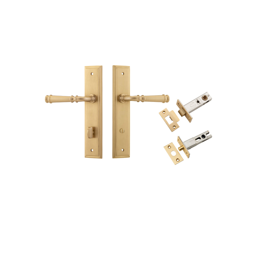 Verona Lever Stepped Brushed Brass Privacy Kit