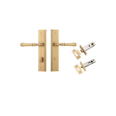 Verona Lever Stepped Brushed Brass Privacy Kit