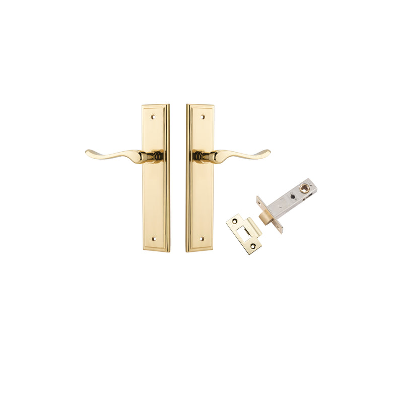 Stirling Lever Stepped Polished Brass Passage Kit