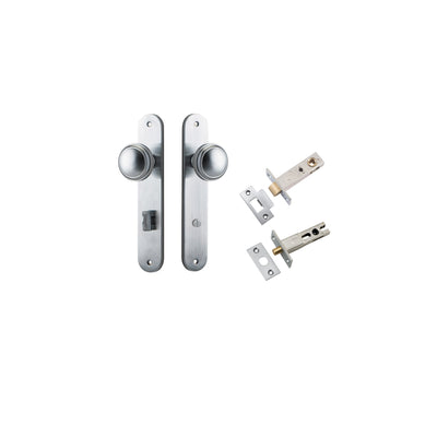 Paddington Knob Oval Brushed Chrome Privacy Kit