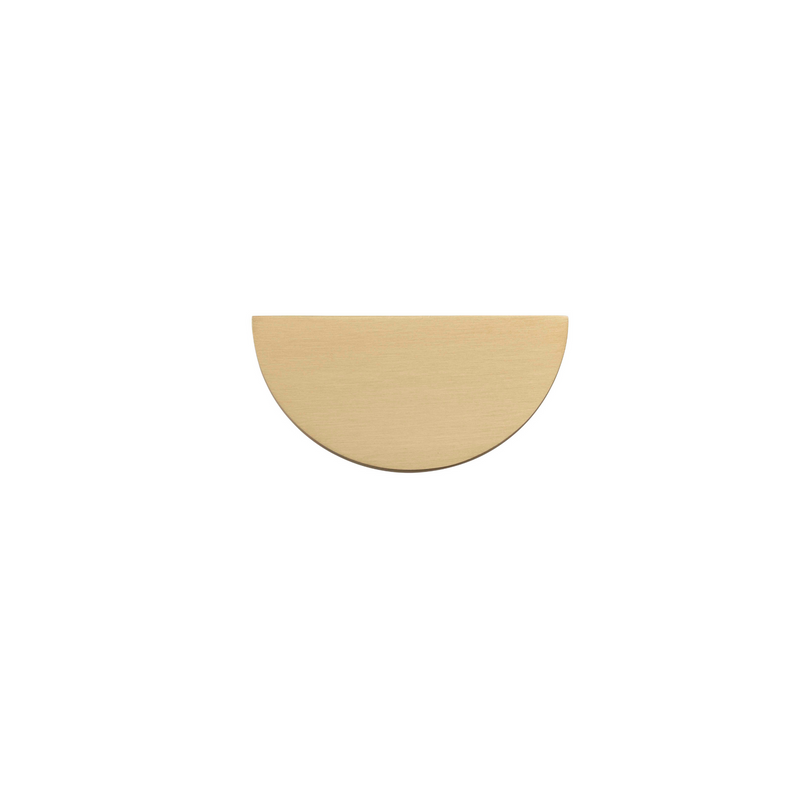 Osaka Half Moon Drawer Pull Brushed Brass