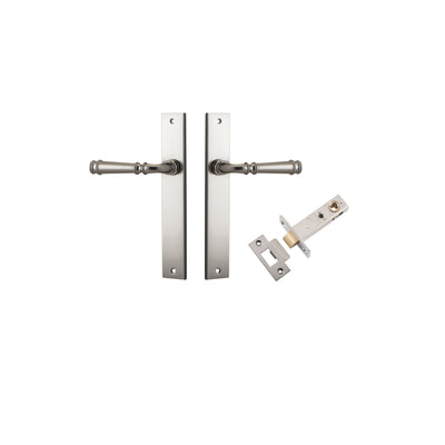 Verona Lever Rectangular Satin Nickel Passage Kit