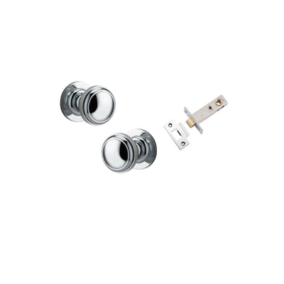 Paddington Knob on Rose Polished Chrome Passage Kit