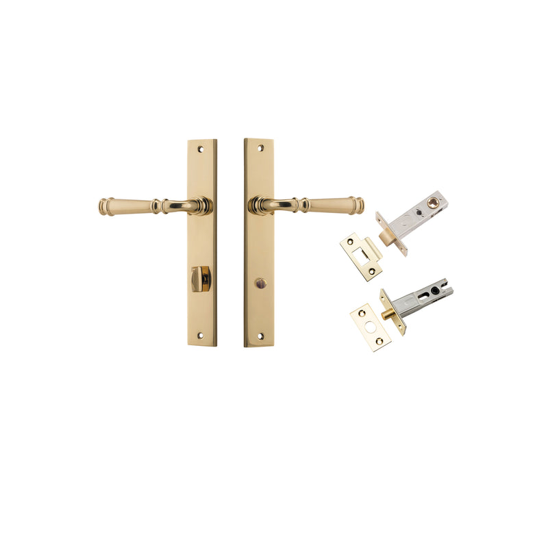 Verona Lever Rectangular Polished Brass Privacy Kit