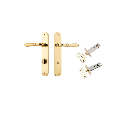 Sarlat Lever Oval Polished Brass Privacy Kit