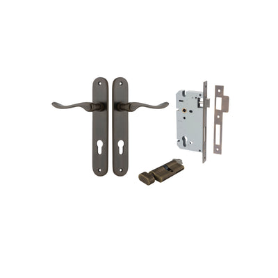 Stirling Lever Oval Signature Brass Entrance Kit - Key/Thumb Turn