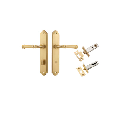 Verona Lever Shouldered Brushed Brass Privacy Kit