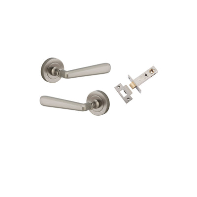 Copenhagen Lever on Rose Satin Nickel Passage Kit