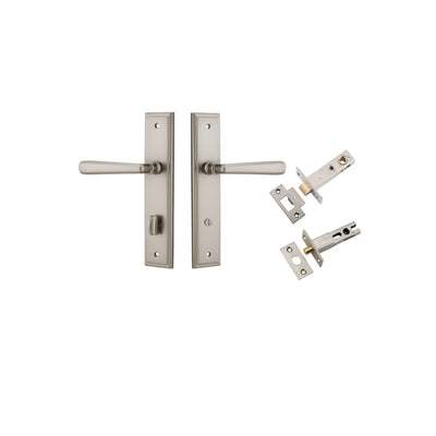 Copenhagen Lever Stepped Satin Nickel Privacy Kit