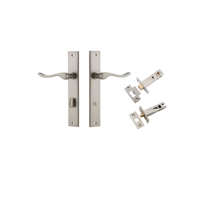 Stirling Lever Rectangular Satin Nickel Privacy Kit