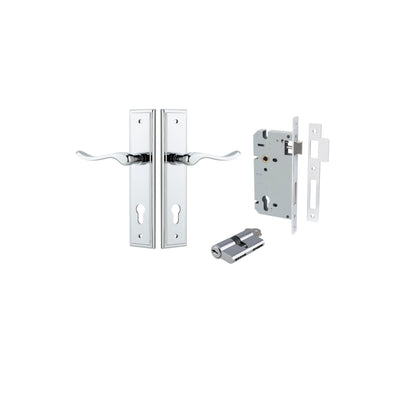 Stirling Lever Stepped Polished Chrome Entrance Kit - Key/Key