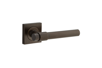 Helsinki Lever on Square Rose Signature Brass