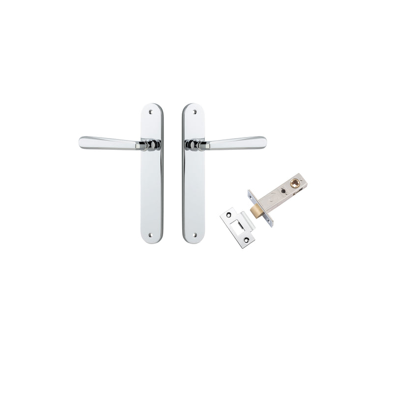 Copenhagen Lever Oval Polished Chrome Passage Kit