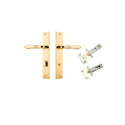 Sarlat Lever Rectangular Polished Brass Privacy Kit