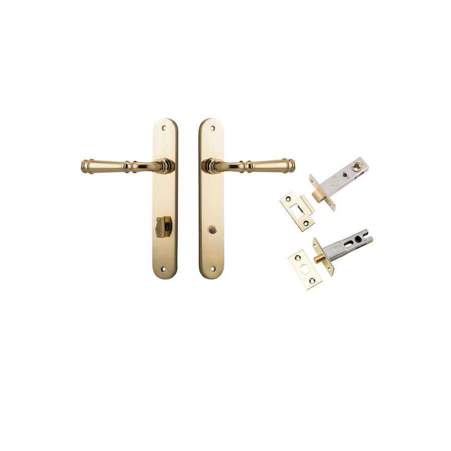 Verona Lever Oval Polished Brass Privacy Kit