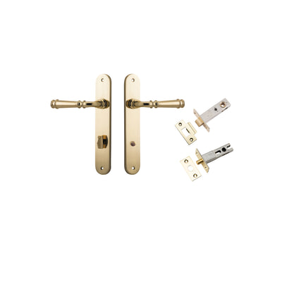 Verona Lever Oval Polished Brass Privacy Kit