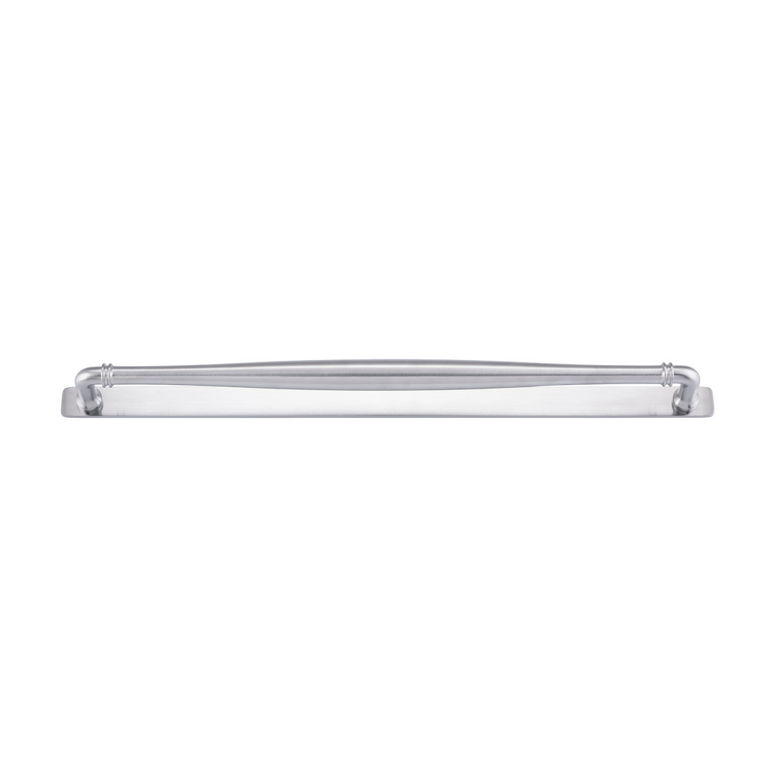 Sarlat Cabinet Pull with Backplate Brushed Chrome CTC 450mm