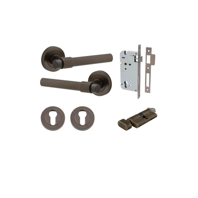 Helsinki Lever on Rose Signature Brass Entrance Kit - Key/Thumb Turn