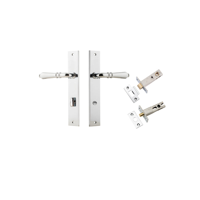 Sarlat Lever Rectangular Polished Chrome Privacy Kit