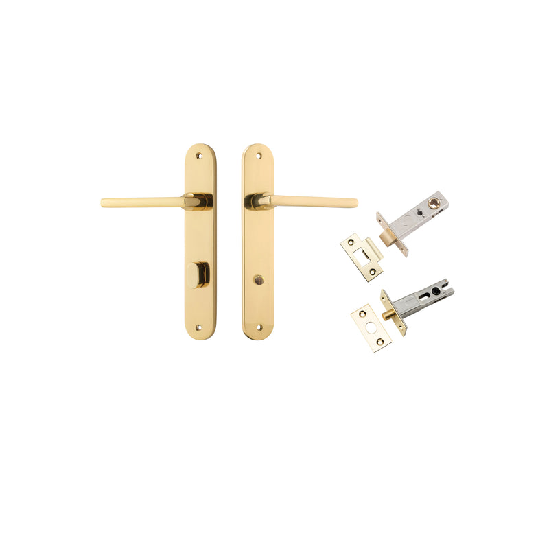 Baltimore Lever Oval Polished Brass Privacy Kit