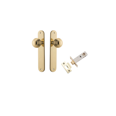 Guildford Knob Oval Polished Brass Passage Kit