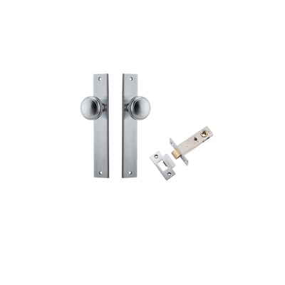 Paddington Knob Rectangular Brushed Chrome Passage Kit