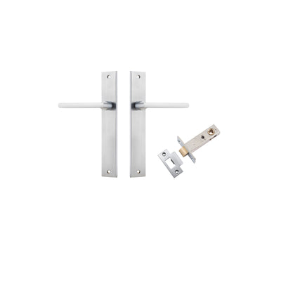 Baltimore Lever Rectangular Brushed Chrome Passage Kit