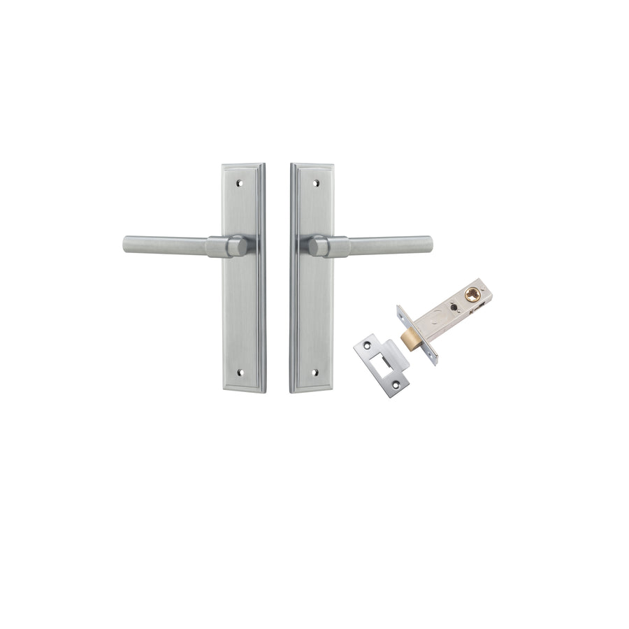 Helsinki Lever Stepped Brushed Chrome Passage Kit
