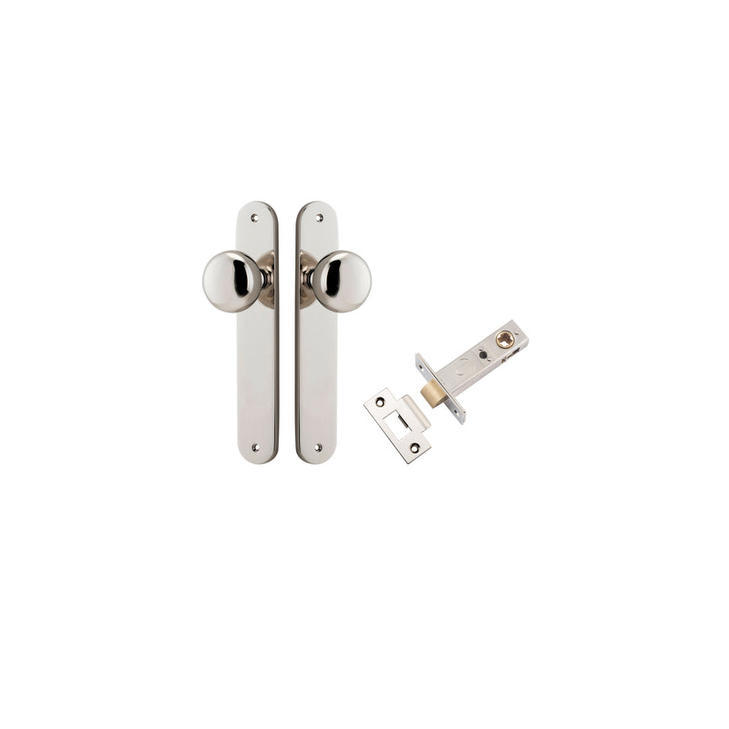 Cambridge Knob Oval Polished Nickel Passage Kit