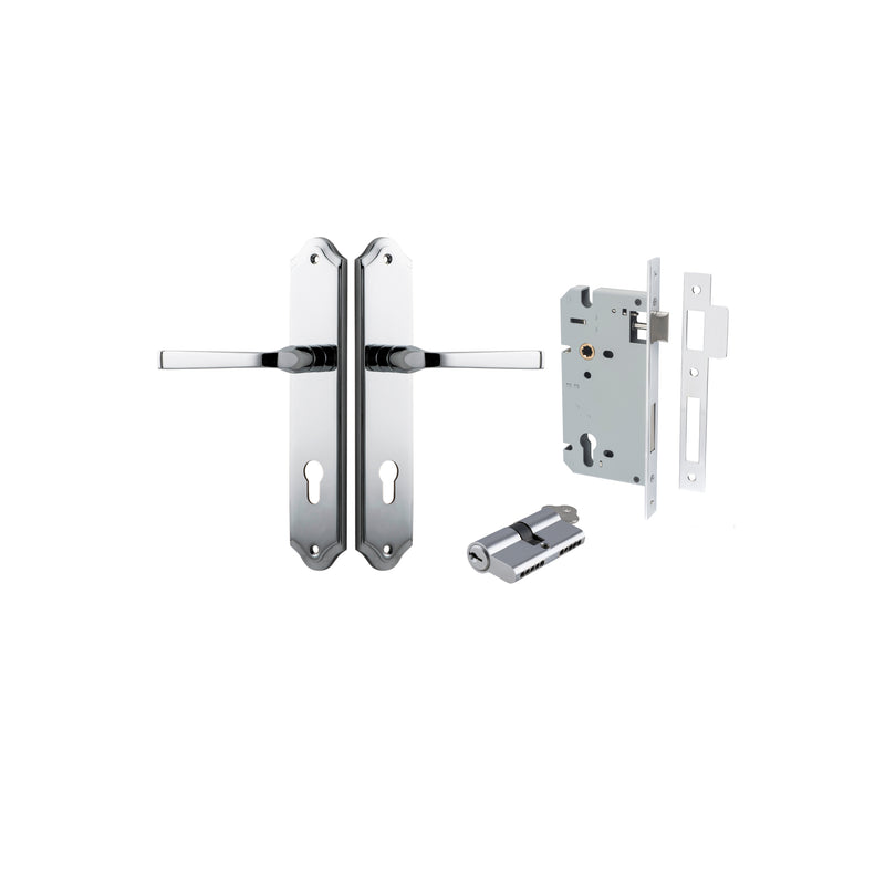 Annecy Lever Shouldered Polished Chrome Entrance Kit - Key/Key