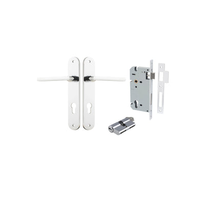 Baltimore Lever Oval Polished Chrome Entrance Kit - Key/Key