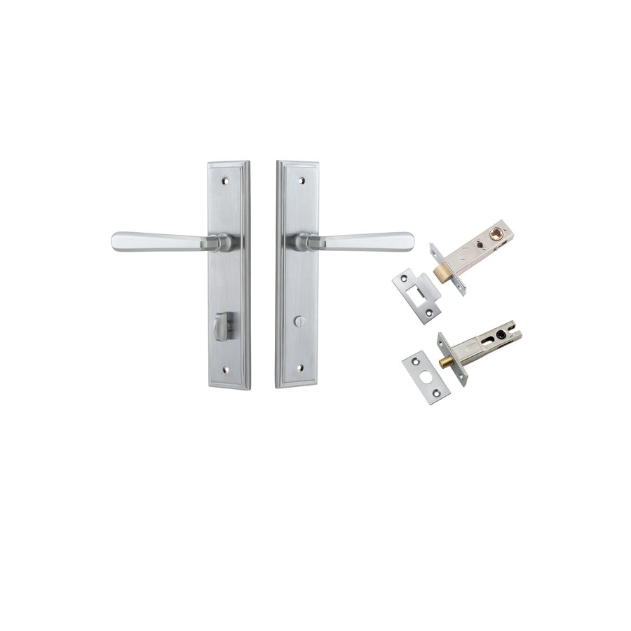 Copenhagen Lever Stepped Brushed Chrome Privacy Kit