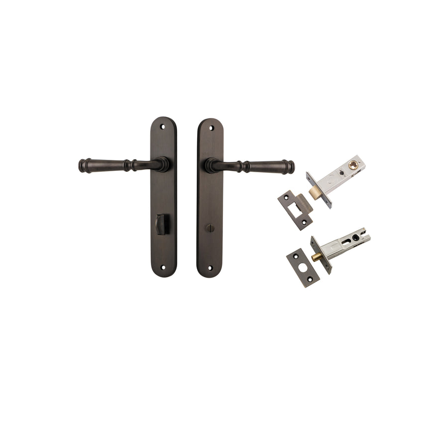 Verona Lever Oval Signature Brass Privacy Kit