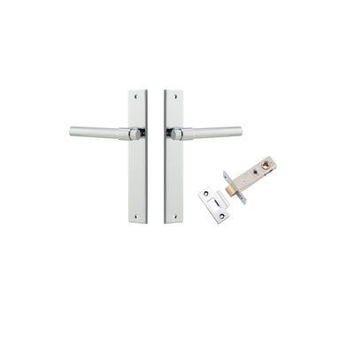 Helsinki Lever Rectangular Polished Chrome Passage Kit