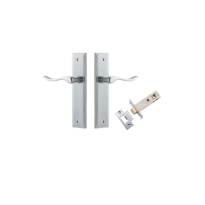 Stirling Lever Stepped Brushed Chrome Passage Kit