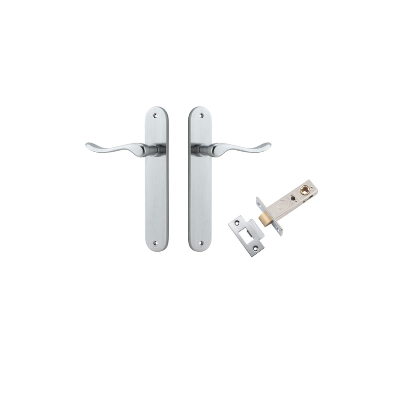 Stirling Lever Oval Brushed Chrome Passage Kit