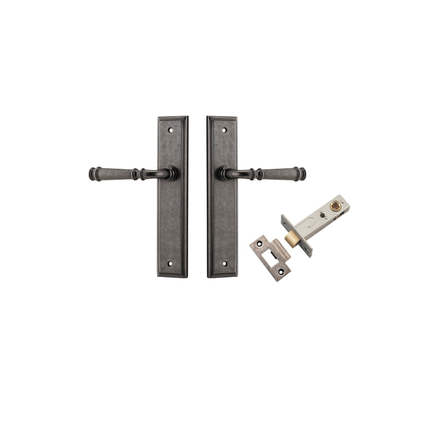 Verona Lever Stepped Distressed Nickel Passage Kit